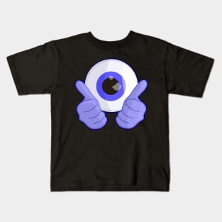 Thumbs up for eyes Blue Kids T-Shirt